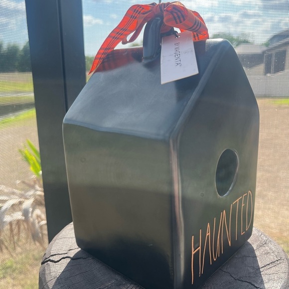 RAE DUNN Halloween “HAUNTED” BIRDHOUSE - Picture 3 of 9